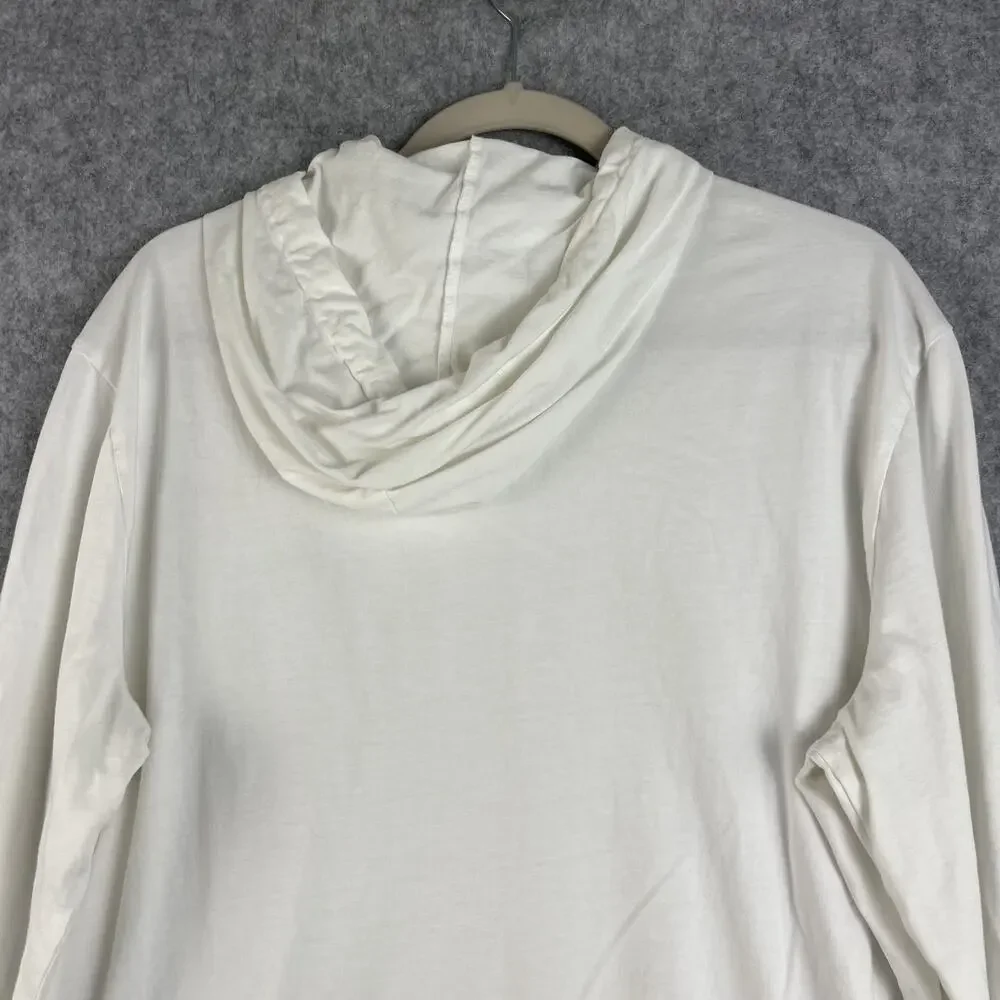 Polo Ralph Lauren‎ Hoodie Mens Large White Long Sleeve Tee Embroidered Pony